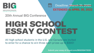High school essay contest announcement. Deadline extended to April 15, 2022