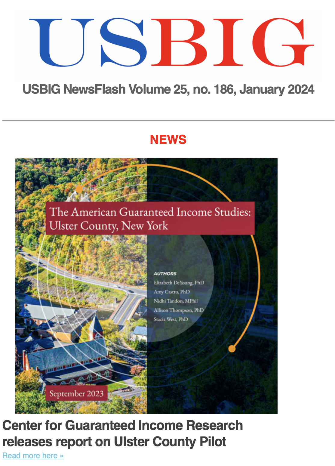 USBIG Newsflash, January 2024