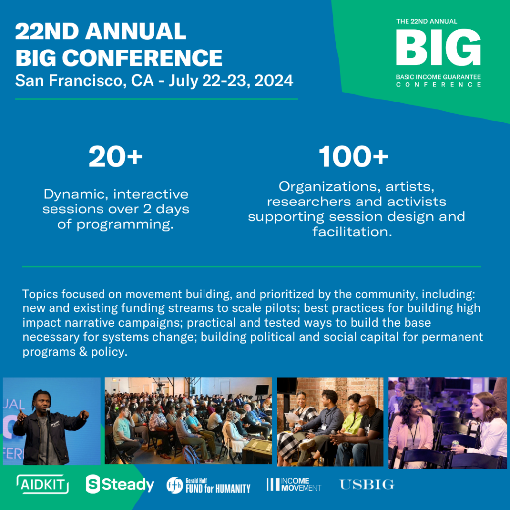 Graphic in blue and green with text about the 22nd Annual BIG Conference